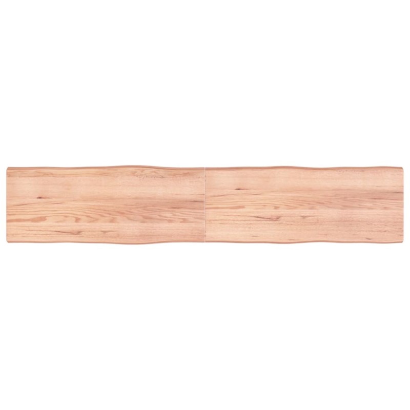 vidaXL Tablero mesa madera tratada borde natural marrón 200x40x(2-6)cm vidaXL Tablero mesa madera tratada borde natural marrón 200x40x(2-6)cm