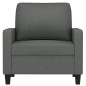 vidaXL Sillón de tela gris oscuro 60 cm vidaXL Sillón de tela gris oscuro 60 cm