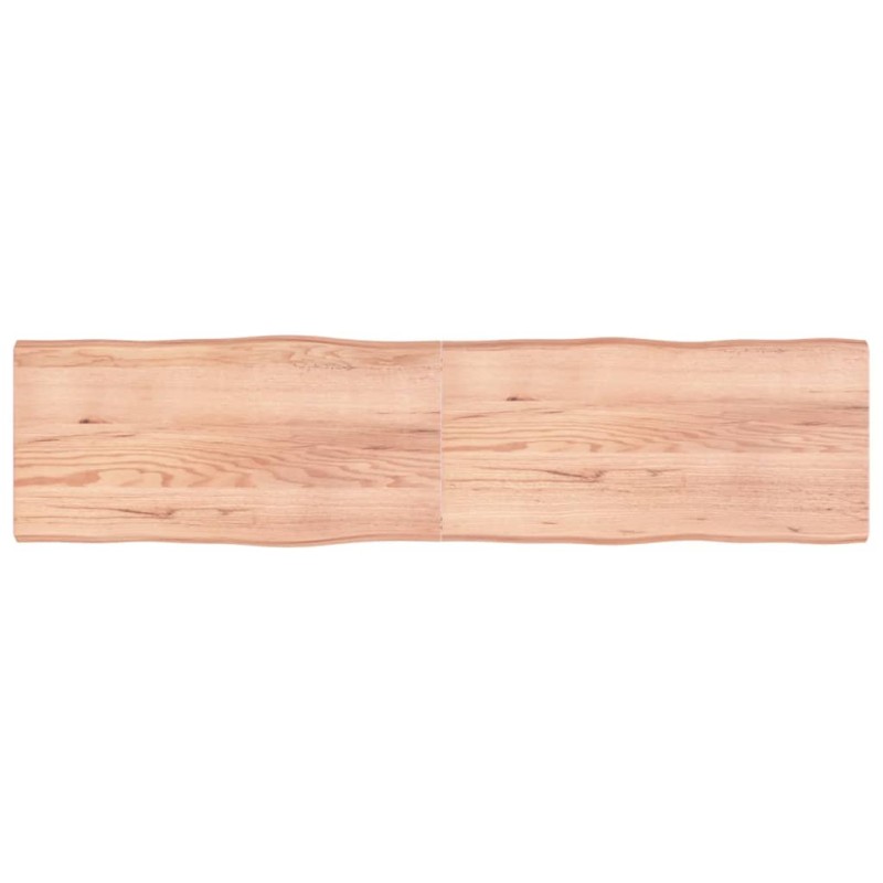 vidaXL Tablero mesa madera tratada borde natural marrón 200x50x(2-6)cm vidaXL Tablero mesa madera tratada borde natural marrón 200x50x(2-6)cm