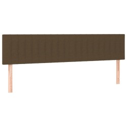 vidaXL Cabeceros 2 unidades de tela marrón oscuro 90x5x78/88 cm