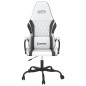 vidaXL Silla gaming de masaje cuero sintético blanco y negro vidaXL Silla gaming de masaje cuero sintético blanco y negro