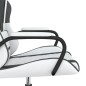 vidaXL Silla gaming de masaje cuero sintético blanco y negro vidaXL Silla gaming de masaje cuero sintético blanco y negro