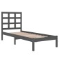 vidaXL Estructura de cama de madera maciza gris 100x200 cm vidaXL Estructura de cama de madera maciza gris 100x200 cm
