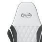 vidaXL Silla gaming de masaje cuero sintético blanco y negro vidaXL Silla gaming de masaje cuero sintético blanco y negro