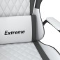 vidaXL Silla gaming de masaje cuero sintético blanco y negro vidaXL Silla gaming de masaje cuero sintético blanco y negro