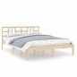 vidaXL Estructura de cama madera maciza de pino 140x190 cm