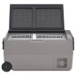 vidaXL Nevera con ruedas y adaptador PP y PE negro y gris 50 L vidaXL Nevera con ruedas y adaptador PP y PE negro y gris 50 L