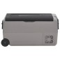 vidaXL Nevera con ruedas y adaptador PP y PE negro y gris 50 L vidaXL Nevera con ruedas y adaptador PP y PE negro y gris 50 L