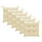 vidaXL Sillas de jardín 6 uds madera teca con cojines crema blanco vidaXL Sillas de jardín 6 uds madera teca con cojines crema blanco