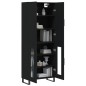vidaXL Aparador alto madera contrachapada negro 69,5x34x180 cm vidaXL Aparador alto madera contrachapada negro 69,5x34x180 cm