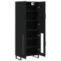 vidaXL Aparador alto madera contrachapada negro 69,5x34x180 cm vidaXL Aparador alto madera contrachapada negro 69,5x34x180 cm