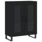 vidaXL Aparador alto madera contrachapada negro 69,5x34x180 cm vidaXL Aparador alto madera contrachapada negro 69,5x34x180 cm