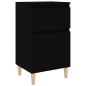 vidaxL Mesita de noche negra 40x35x70 cm vidaxL Mesita de noche negra 40x35x70 cm