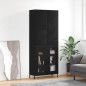 vidaXL Aparador alto madera contrachapada negro 69,5x34x180 cm vidaXL Aparador alto madera contrachapada negro 69,5x34x180 cm