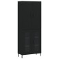 vidaXL Aparador alto madera contrachapada negro 69,5x34x180 cm vidaXL Aparador alto madera contrachapada negro 69,5x34x180 cm