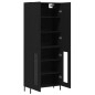 vidaXL Aparador alto madera contrachapada negro 69,5x34x180 cm vidaXL Aparador alto madera contrachapada negro 69,5x34x180 cm