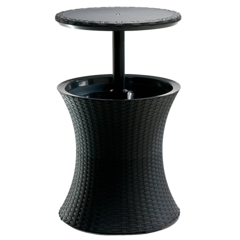 Keter Mesa de bar nevera Rattan antracita 203835 Keter Mesa de bar nevera Rattan antracita 203835