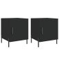 vidaXL Mesitas de noche 2 uds madera de ingeniería negro 40x40x50 cm vidaXL Mesitas de noche 2 uds madera de ingeniería negro 40x40x50 cm