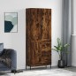 vidaXL Aparador alto madera contrachapada roble ahumado 69,5x34x180 cm vidaXL Aparador alto madera contrachapada roble ahumado 69,5x34x180 cm