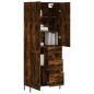 vidaXL Aparador alto madera contrachapada roble ahumado 69,5x34x180 cm vidaXL Aparador alto madera contrachapada roble ahumado 69,5x34x180 cm