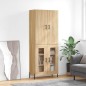 vidaXL Aparador alto madera contrachapada color roble 69,5x34x180 cm vidaXL Aparador alto madera contrachapada color roble 69,5x34x180 cm