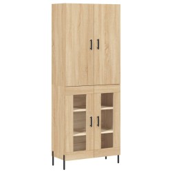 vidaXL Aparador alto madera contrachapada color roble 69,5x34x180 cm