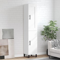 vidaXL Aparador alto madera contrachapada blanco 34,5x34x180 cm