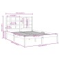 vidaXL Estructura de cama madera maciza King Size blanca 150x200 cm