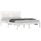 vidaXL Estructura de cama doble pequeña madera maciza blanca 120x190cm