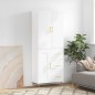 vidaXL Aparador alto madera contrachapada blanco brillo 69,5x34x180 cm vidaXL Aparador alto madera contrachapada blanco brillo 69,5x34x180 cm
