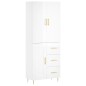 vidaXL Aparador alto madera contrachapada blanco brillo 69,5x34x180 cm vidaXL Aparador alto madera contrachapada blanco brillo 69,5x34x180 cm