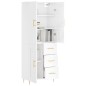 vidaXL Aparador alto madera contrachapada blanco brillo 69,5x34x180 cm vidaXL Aparador alto madera contrachapada blanco brillo 69,5x34x180 cm