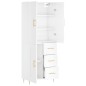 vidaXL Aparador alto madera contrachapada blanco brillo 69,5x34x180 cm vidaXL Aparador alto madera contrachapada blanco brillo 69,5x34x180 cm