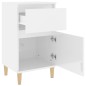 vidaxL Mesita de noche blanco brillante 40x35x70 cm vidaxL Mesita de noche blanco brillante 40x35x70 cm