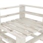vidaXL Sofá de palets de jardín 4 plazas madera blanco