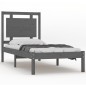 vidaXL Estructura de cama de madera maciza gris 100x200 cm vidaXL Estructura de cama de madera maciza gris 100x200 cm
