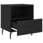 vidaXL Mesitas de noche 2 uds madera ingeniería negro 40x35x47,5 cm