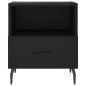 vidaXL Mesitas de noche 2 uds madera ingeniería negro 40x35x47,5 cm