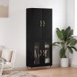 vidaXL Aparador alto madera contrachapada negro 69,5x34x180 cm vidaXL Aparador alto madera contrachapada negro 69,5x34x180 cm