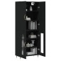 vidaXL Aparador alto madera contrachapada negro 69,5x34x180 cm vidaXL Aparador alto madera contrachapada negro 69,5x34x180 cm