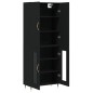 vidaXL Aparador alto madera contrachapada negro 69,5x34x180 cm vidaXL Aparador alto madera contrachapada negro 69,5x34x180 cm