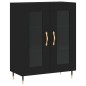 vidaXL Aparador alto madera contrachapada negro 69,5x34x180 cm vidaXL Aparador alto madera contrachapada negro 69,5x34x180 cm