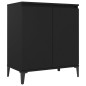 vidaXL Aparador de madera contrachapada negro 60x35x70 cm vidaXL Aparador de madera contrachapada negro 60x35x70 cm