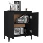 vidaXL Aparador de madera contrachapada negro 60x35x70 cm vidaXL Aparador de madera contrachapada negro 60x35x70 cm