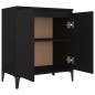 vidaXL Aparador de madera contrachapada negro 60x35x70 cm vidaXL Aparador de madera contrachapada negro 60x35x70 cm