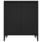 vidaXL Aparador de madera contrachapada negro 60x35x70 cm vidaXL Aparador de madera contrachapada negro 60x35x70 cm