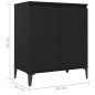 vidaXL Aparador de madera contrachapada negro 60x35x70 cm vidaXL Aparador de madera contrachapada negro 60x35x70 cm