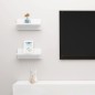 vidaXL Estantes de pared 2 unidades blanco brillo 40x11,5x18 cm