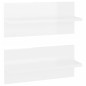 vidaXL Estantes de pared 2 unidades blanco brillo 40x11,5x18 cm