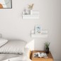 vidaXL Estantes de pared 2 unidades blanco brillo 40x11,5x18 cm